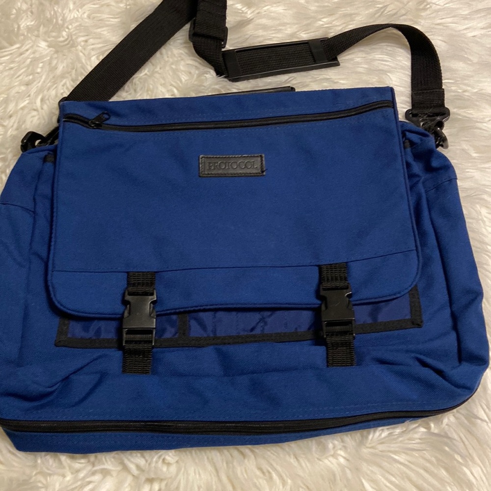 Protocol Shoulder Bag blue color excellent condition